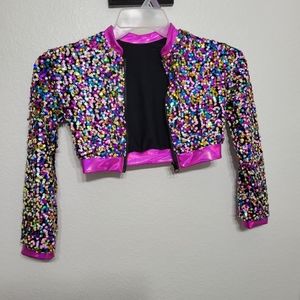 Sparkle Jacket Revolution Dancewear Purple Sequin Costume Top